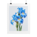Blue Iris Watercolor Print