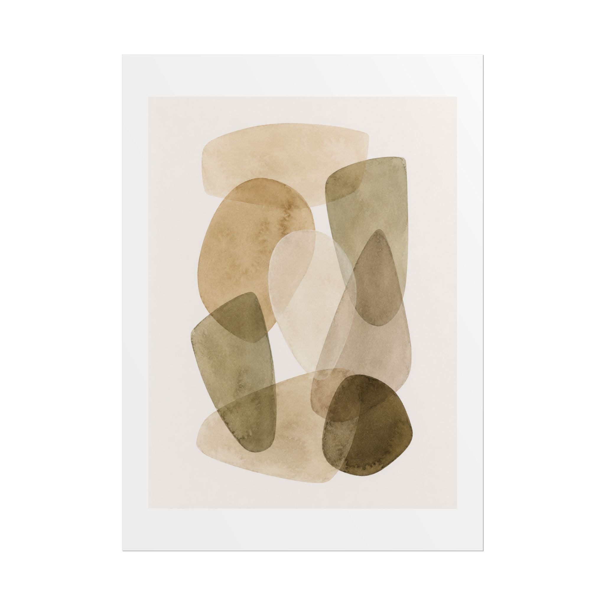 Earth Tone Abstract Print