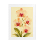 Peach Orchid Watercolor Print