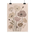 Neutral Poppy Meadow Print