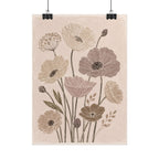 Neutral Poppy Meadow Print