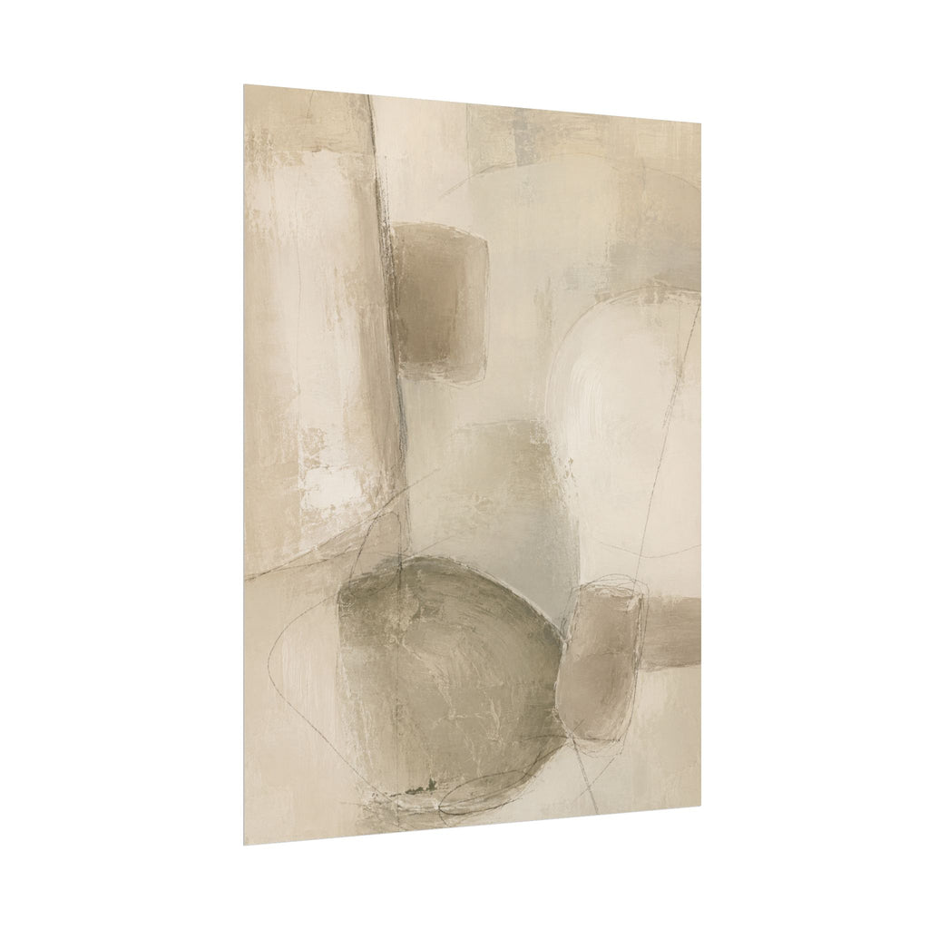 Soft Neutral Abstract Print