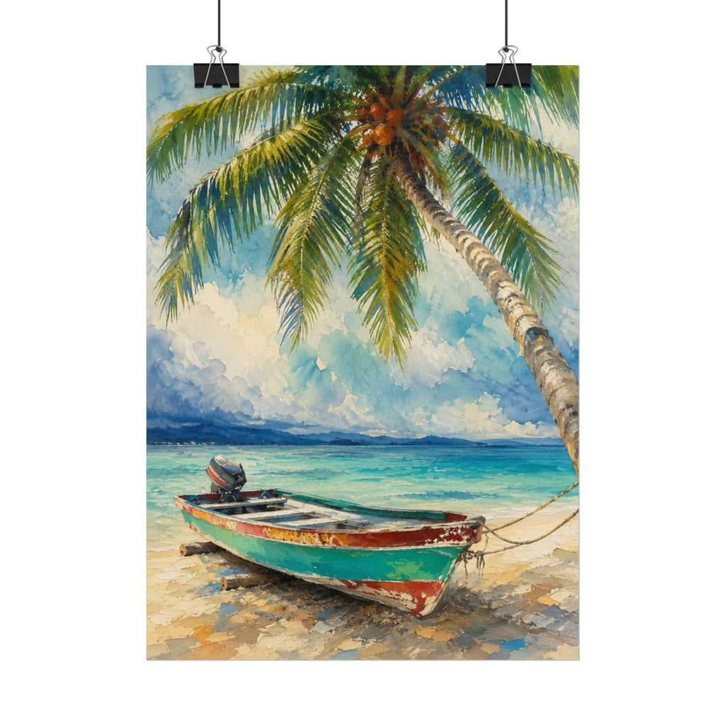 Caribbean Boat Print