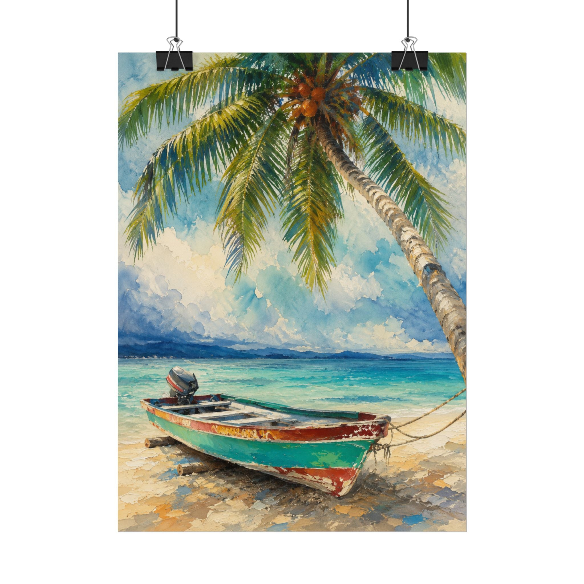 Caribbean Boat Print