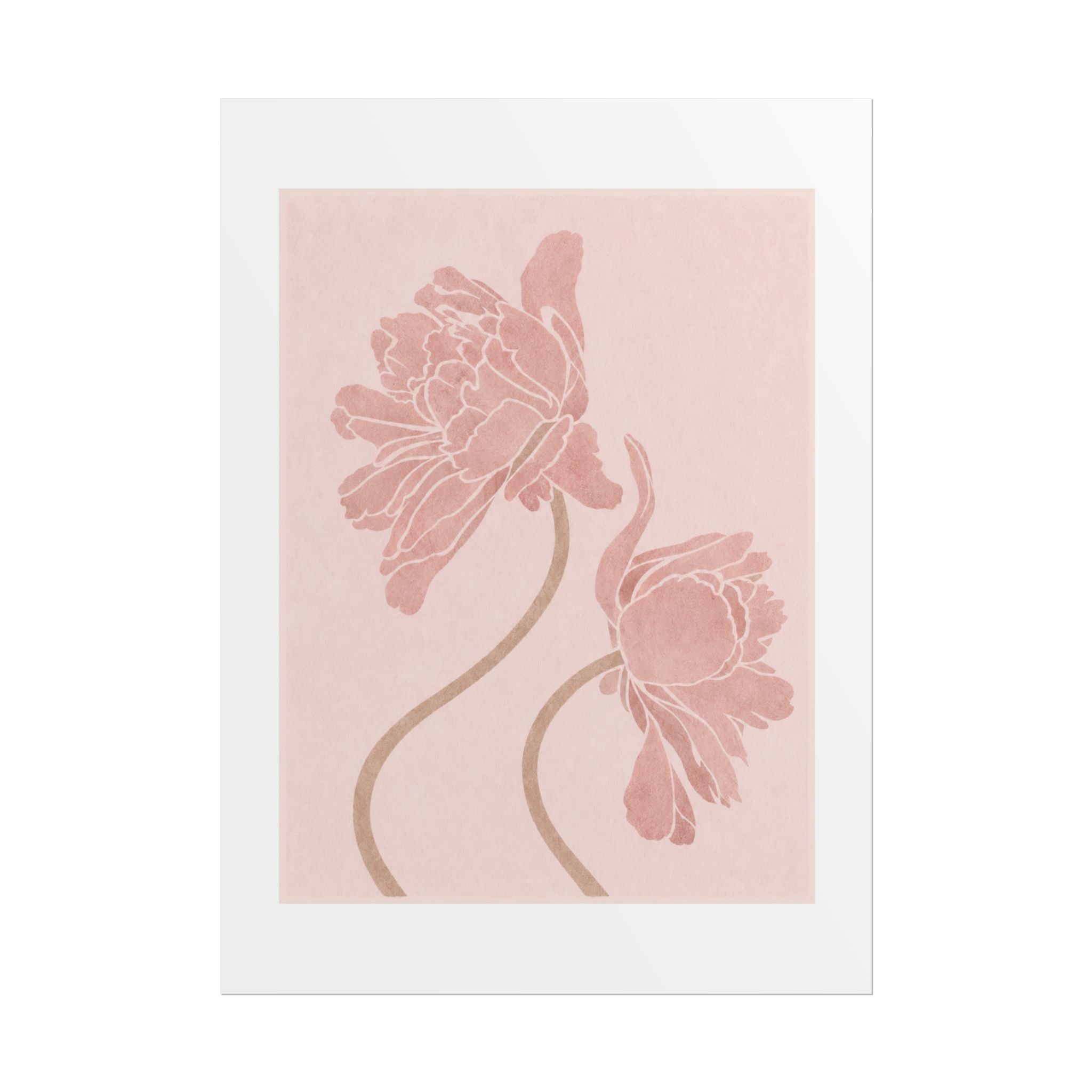 Blush Peony Line Print