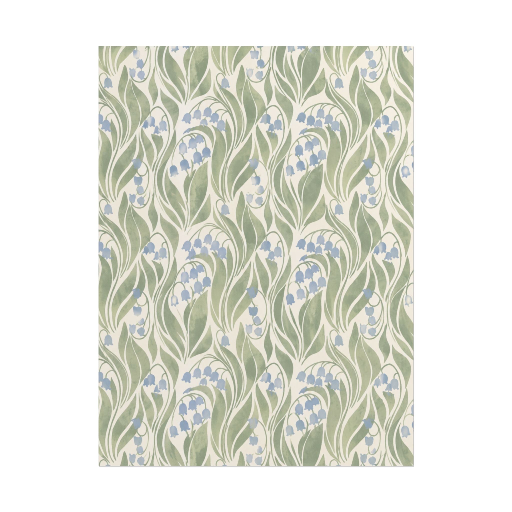 Green Floral Pattern Print
