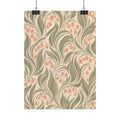 Peach Floral Pattern Print