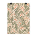 Peach Floral Pattern Print