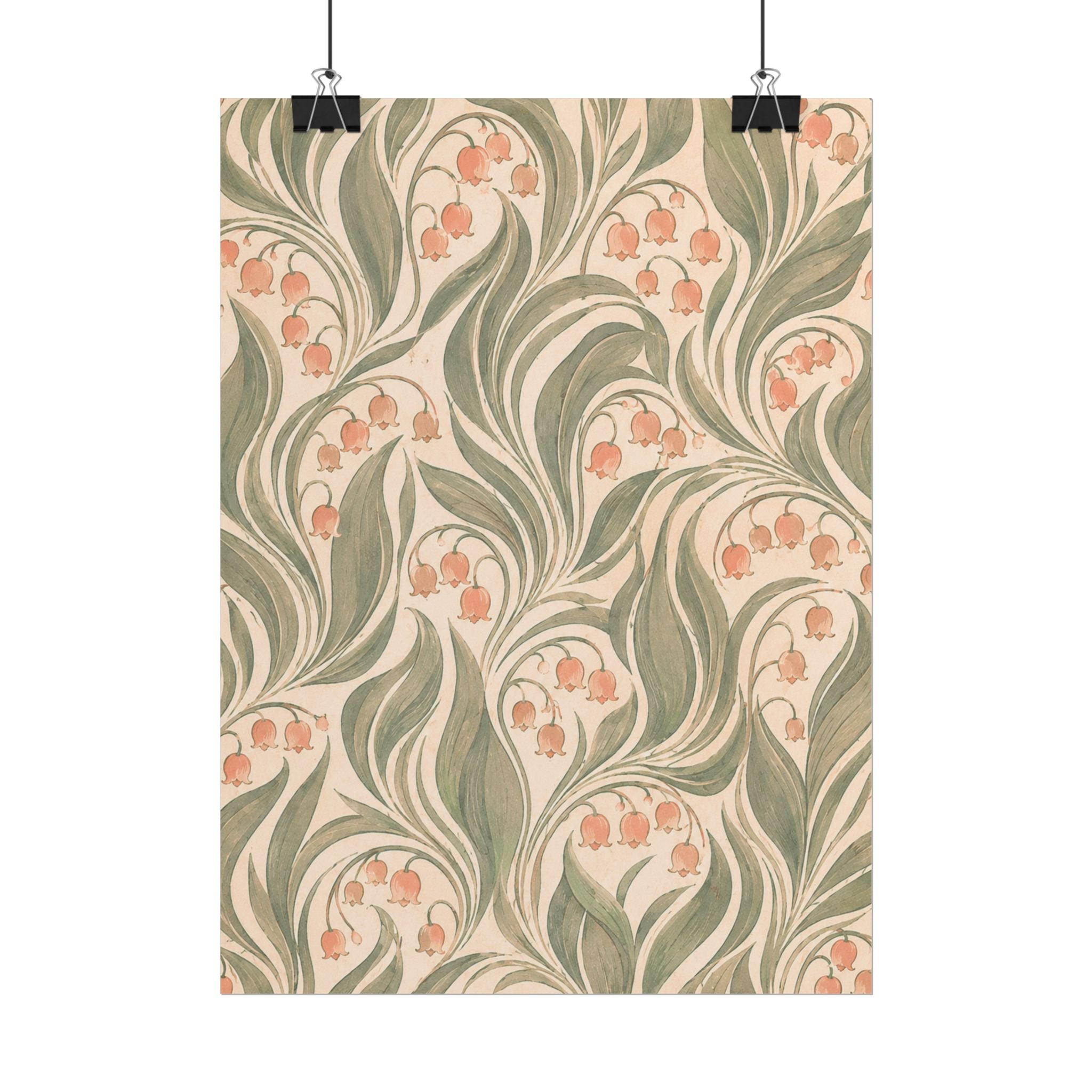 Peach Floral Pattern Print