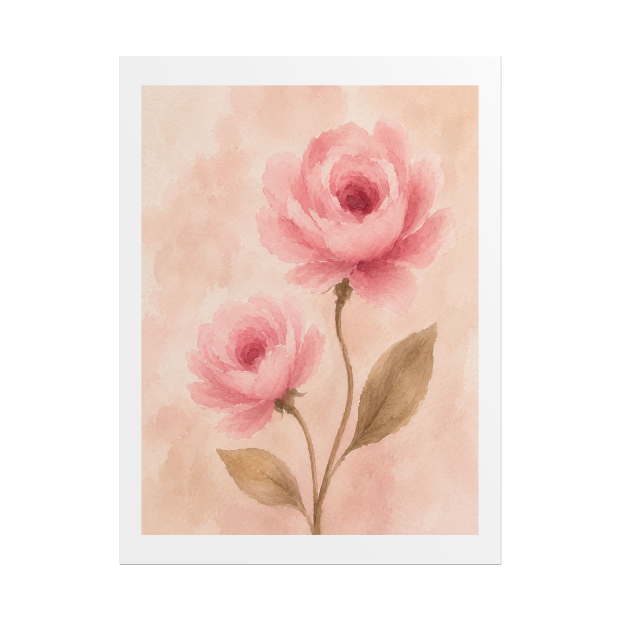 Pink Ranunculus Watercolor Print