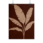 Brown Banana Leaf Print