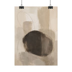 Charcoal Neutral Abstract Print