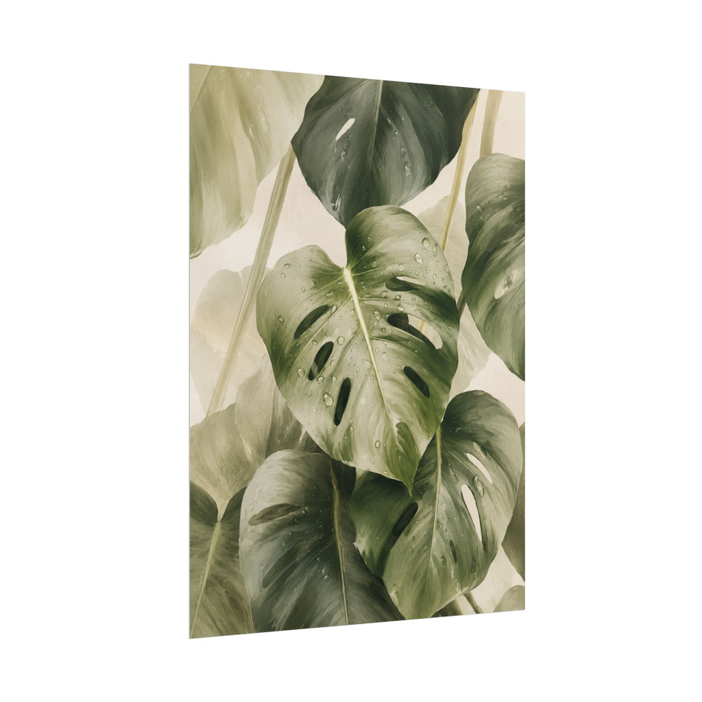Neutral Monstera Print
