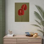 Red Anthurium Print