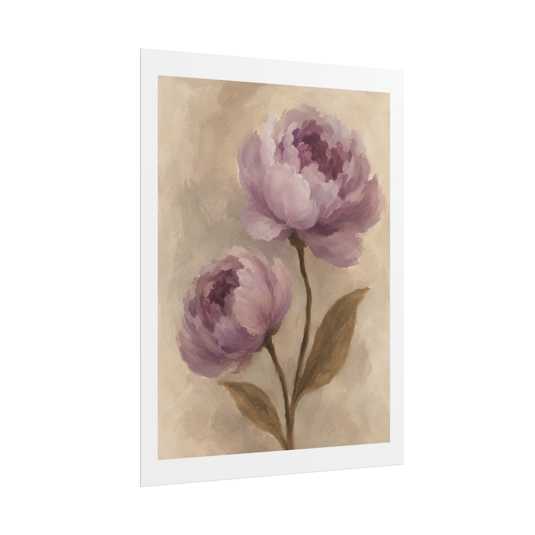 Purple Peony Watercolor Print