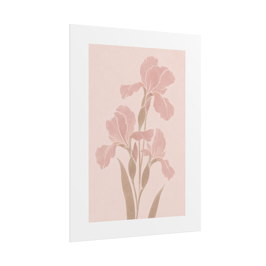 Blush Iris Stem Print