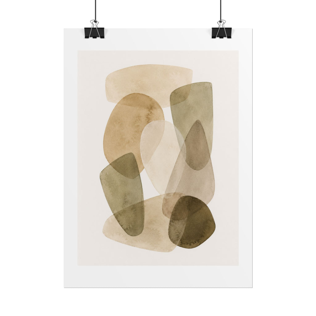 Earth Tone Abstract Print