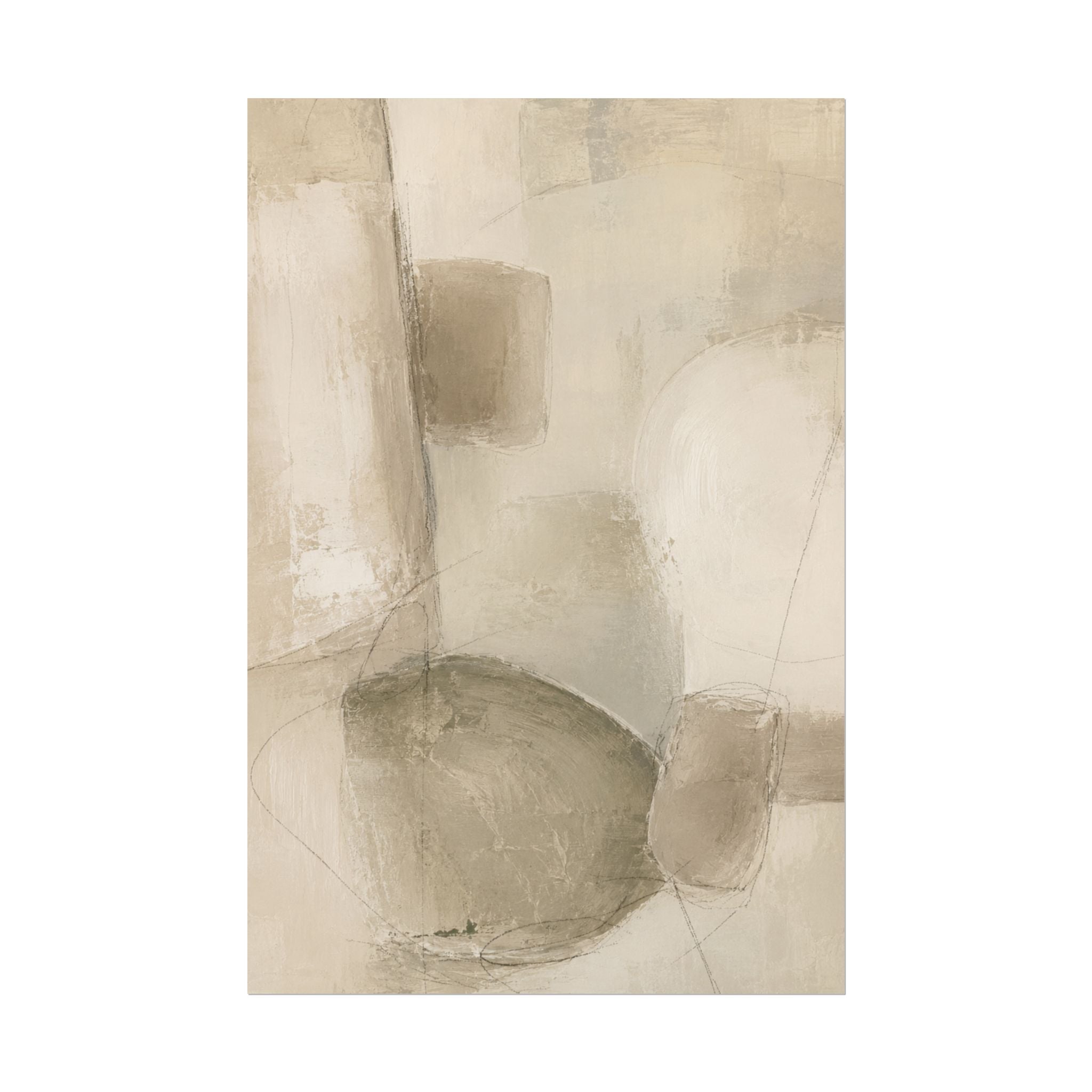 Soft Neutral Abstract Print