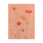 Coral Wildflower Print