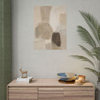 Layered Neutral Abstract Print