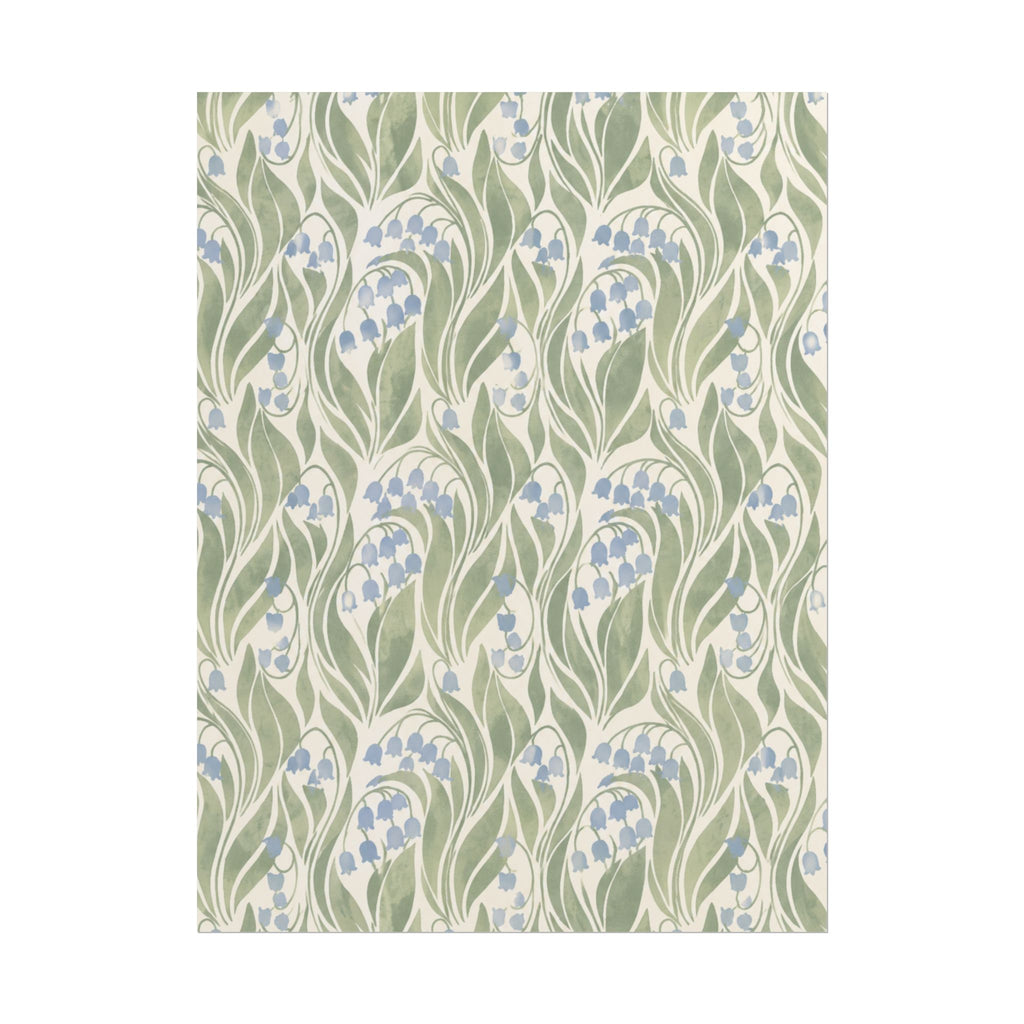 Green Floral Pattern Print