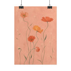 Coral Wildflower Print