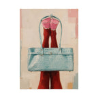 Blue Handbag Print