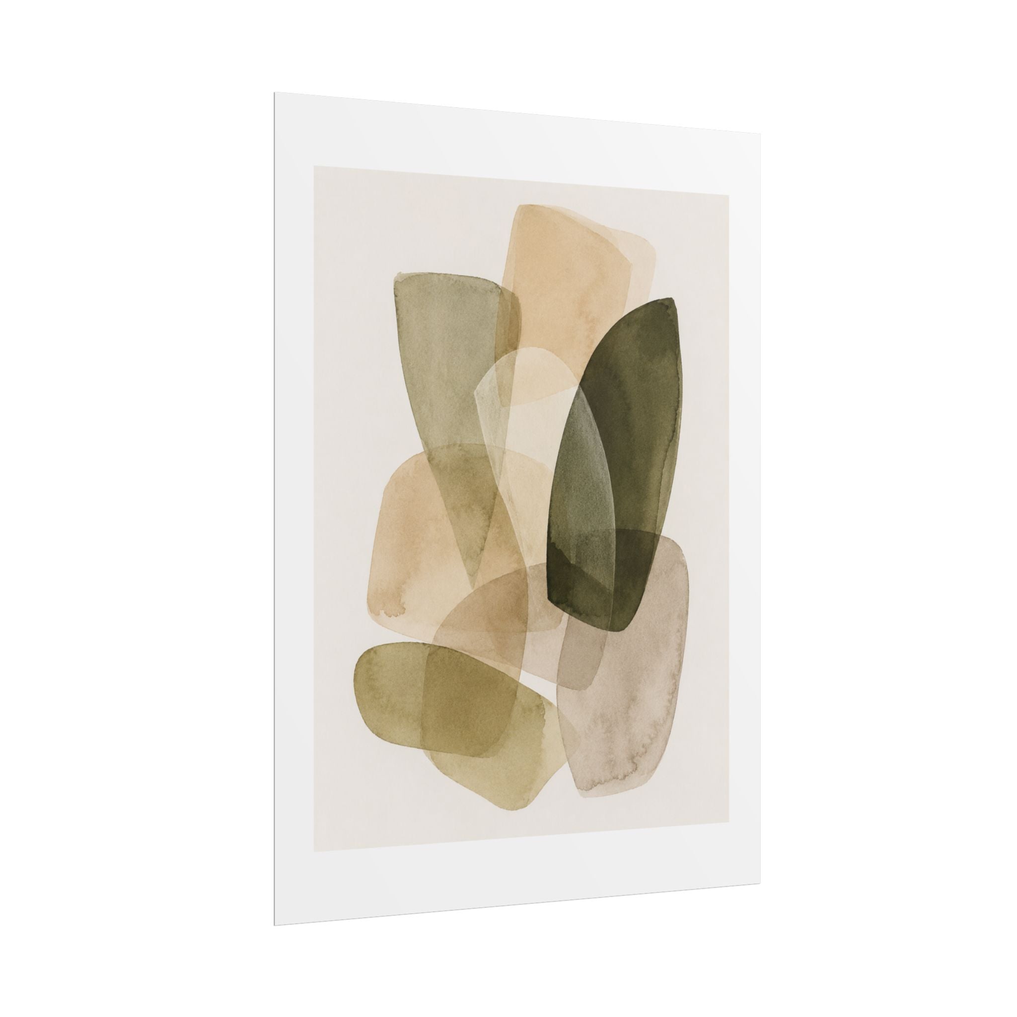 Neutral Abstract Botanical Print
