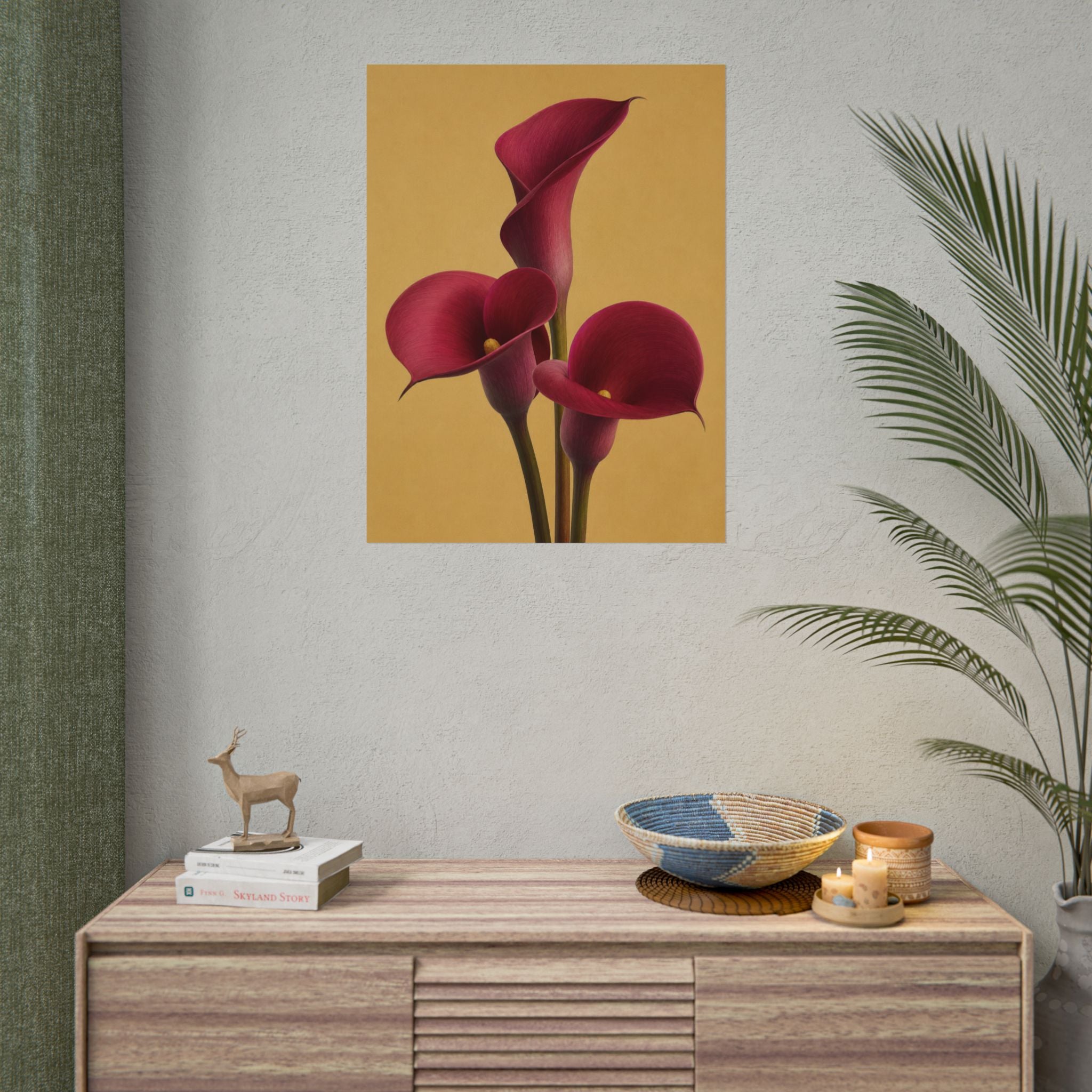 Burgundy Calla Lily Print