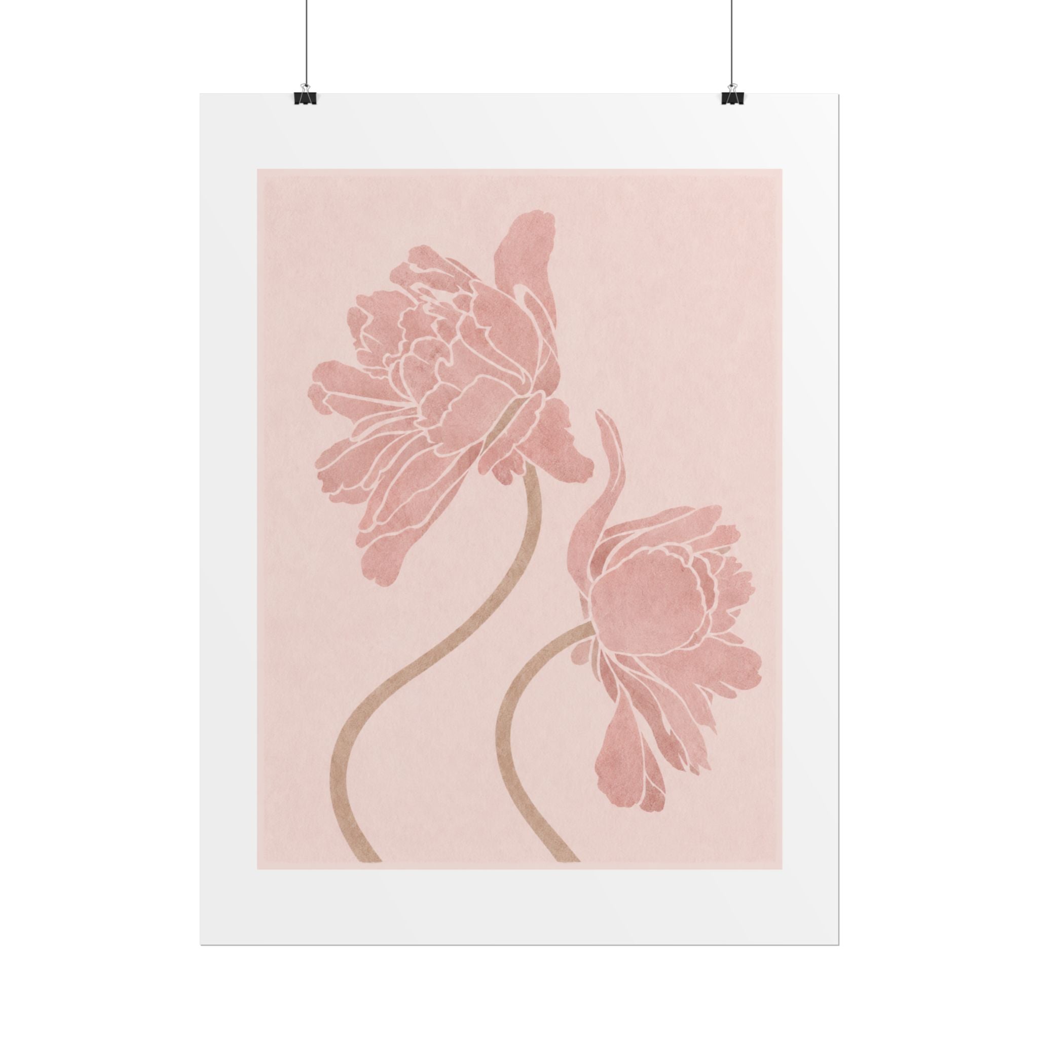 Blush Peony Line Print