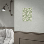 Green Lily Pattern Print