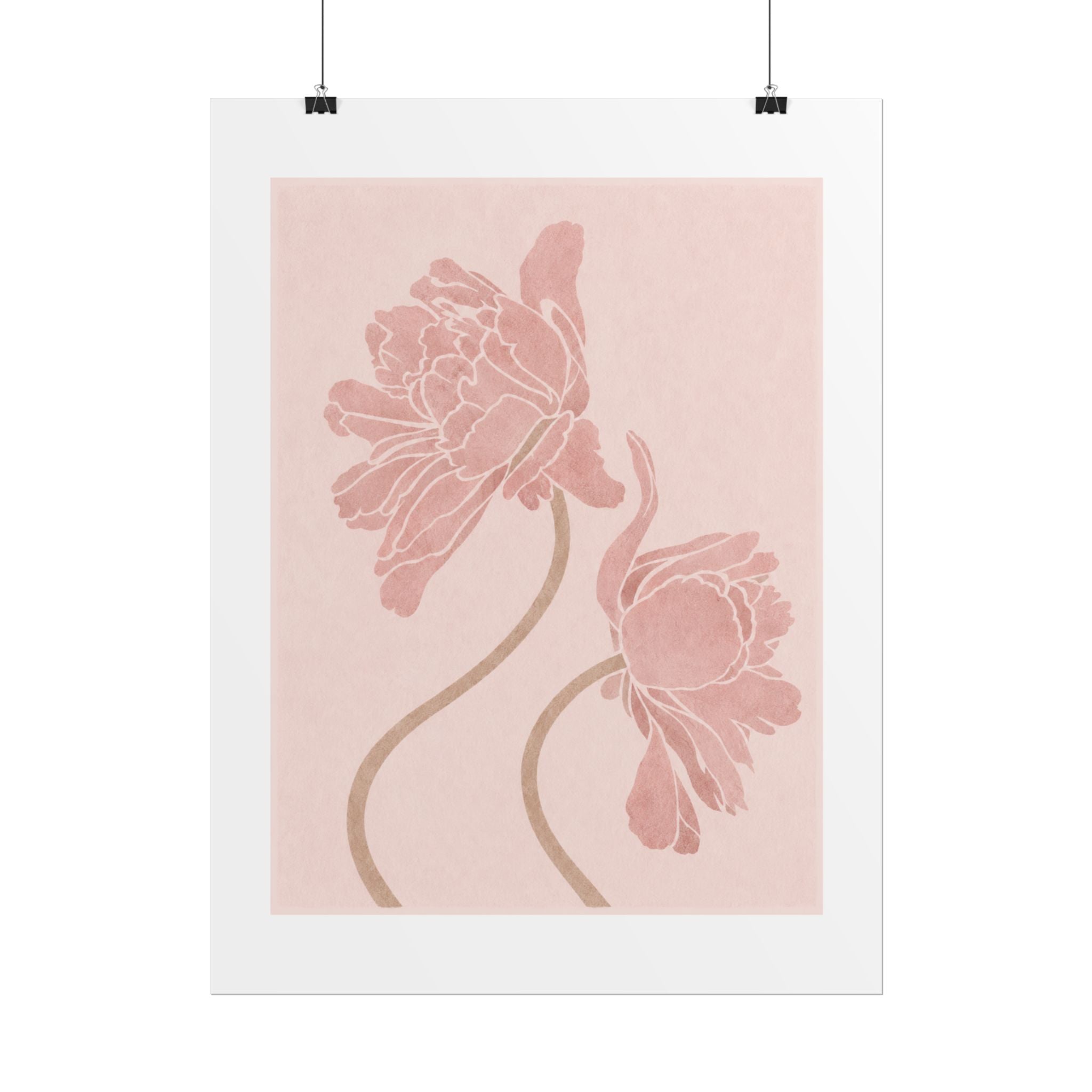 Blush Peony Line Print