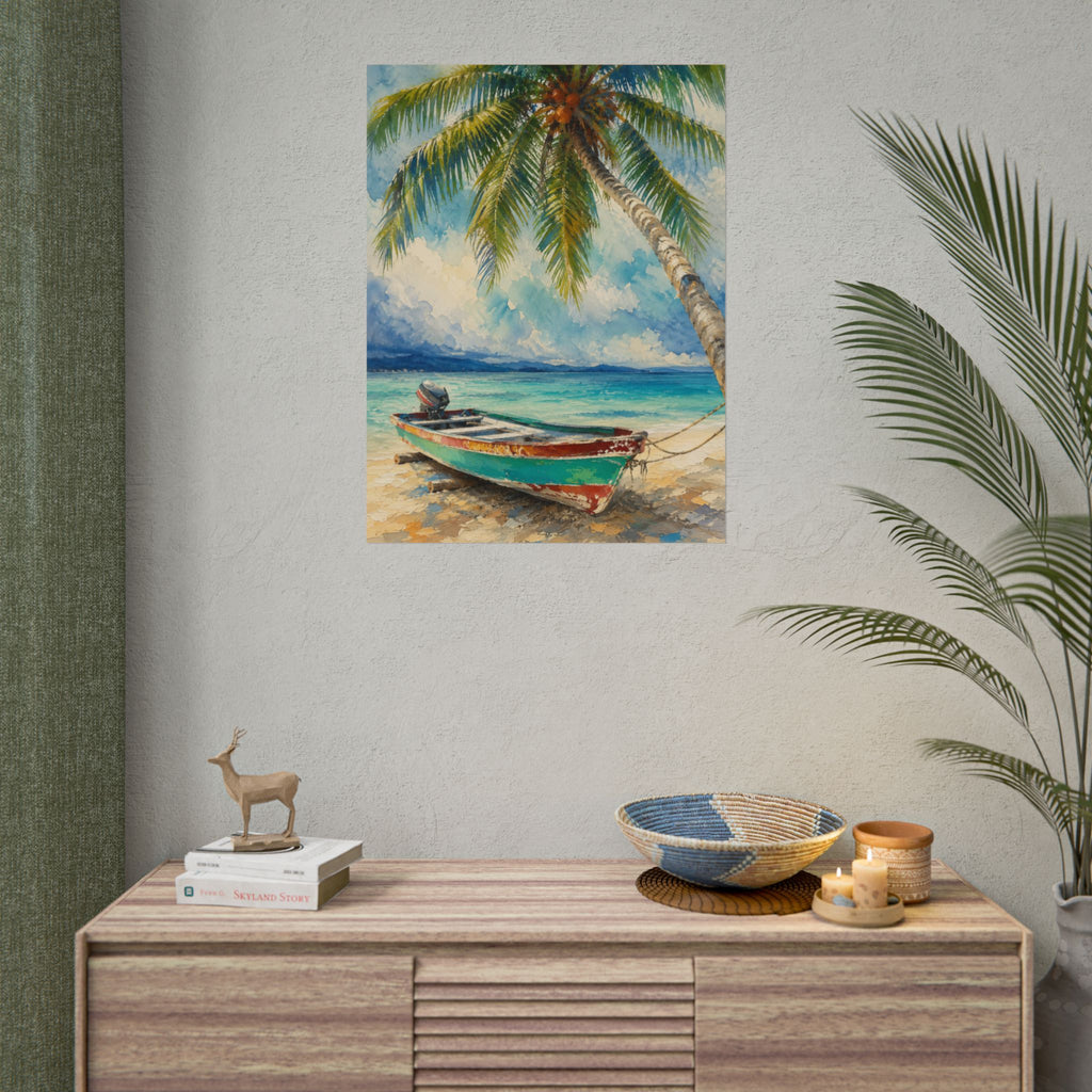 Caribbean Boat Print