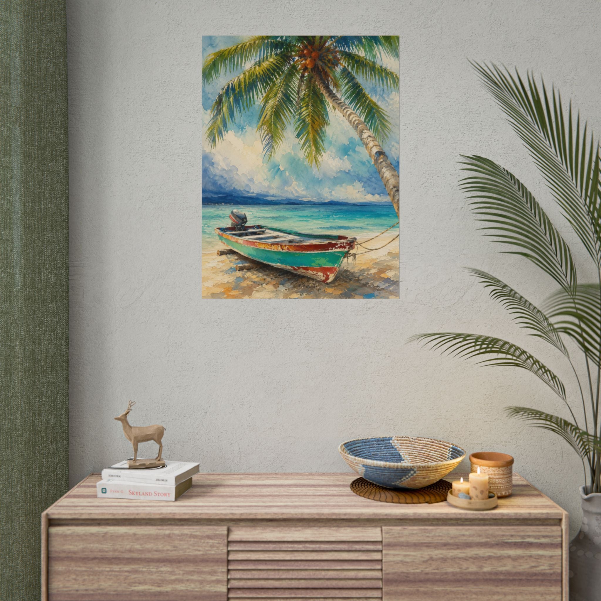 Caribbean Boat Print
