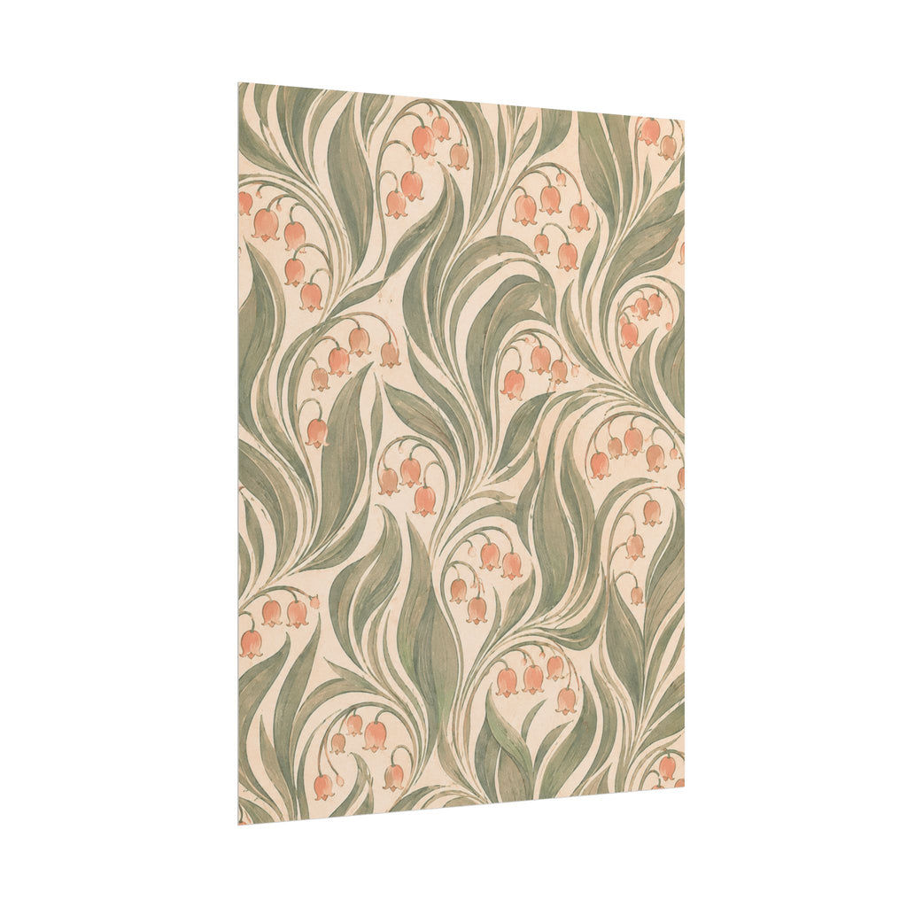Peach Floral Pattern Print