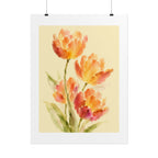 Orange Tulip Watercolor Print