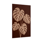 Brown Monstera Print