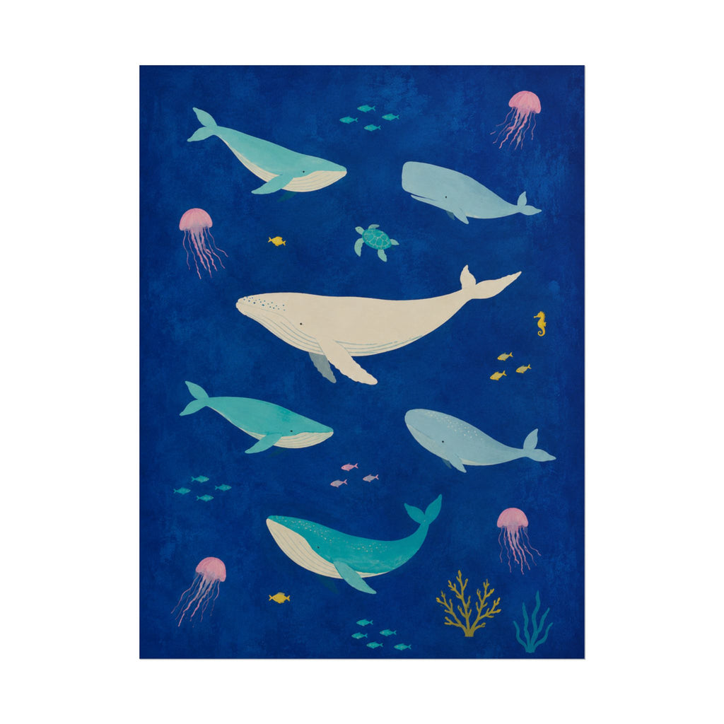 Ocean Whales Print