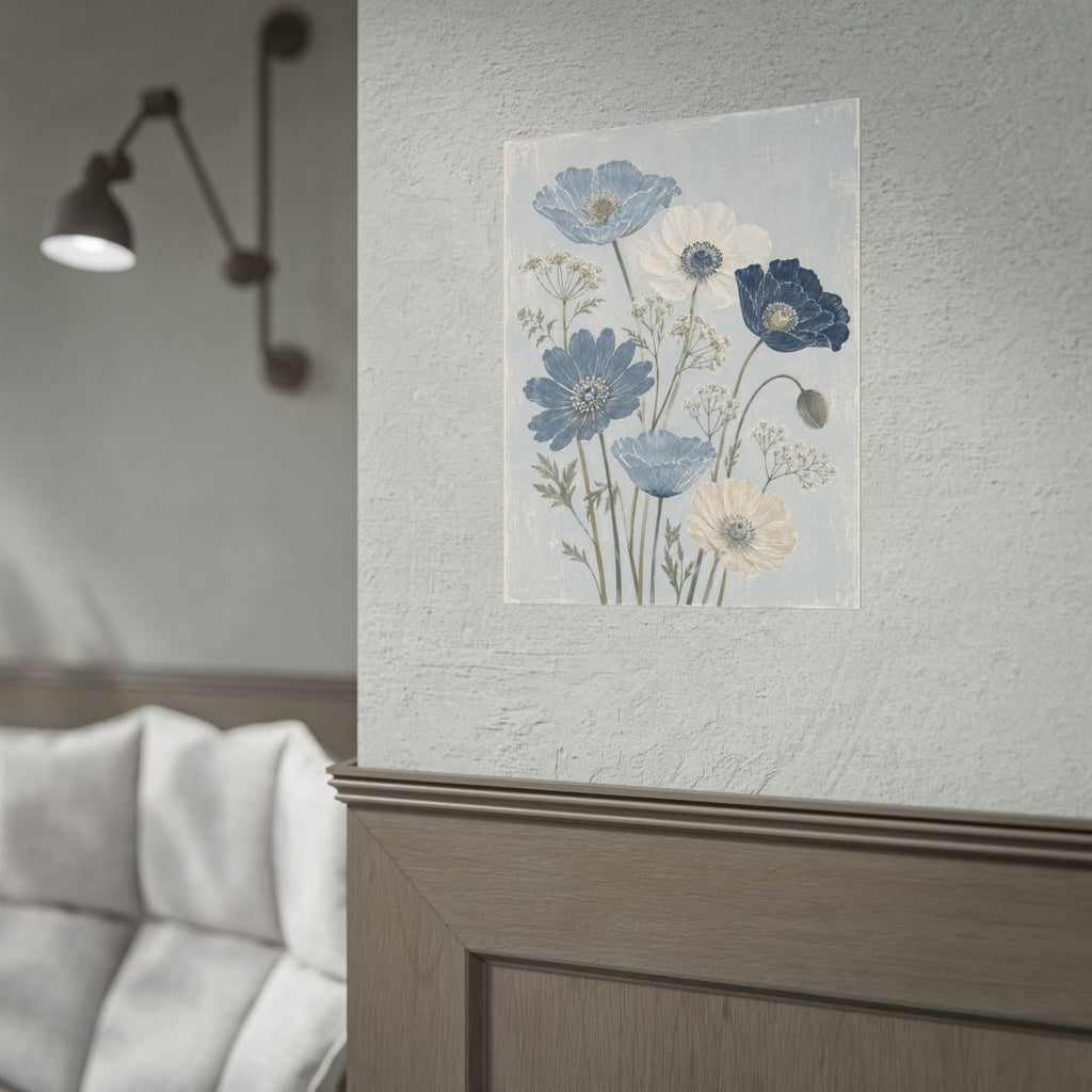 Blue Poppy Meadow Print