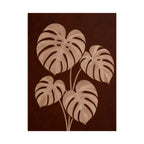 Brown Monstera Print