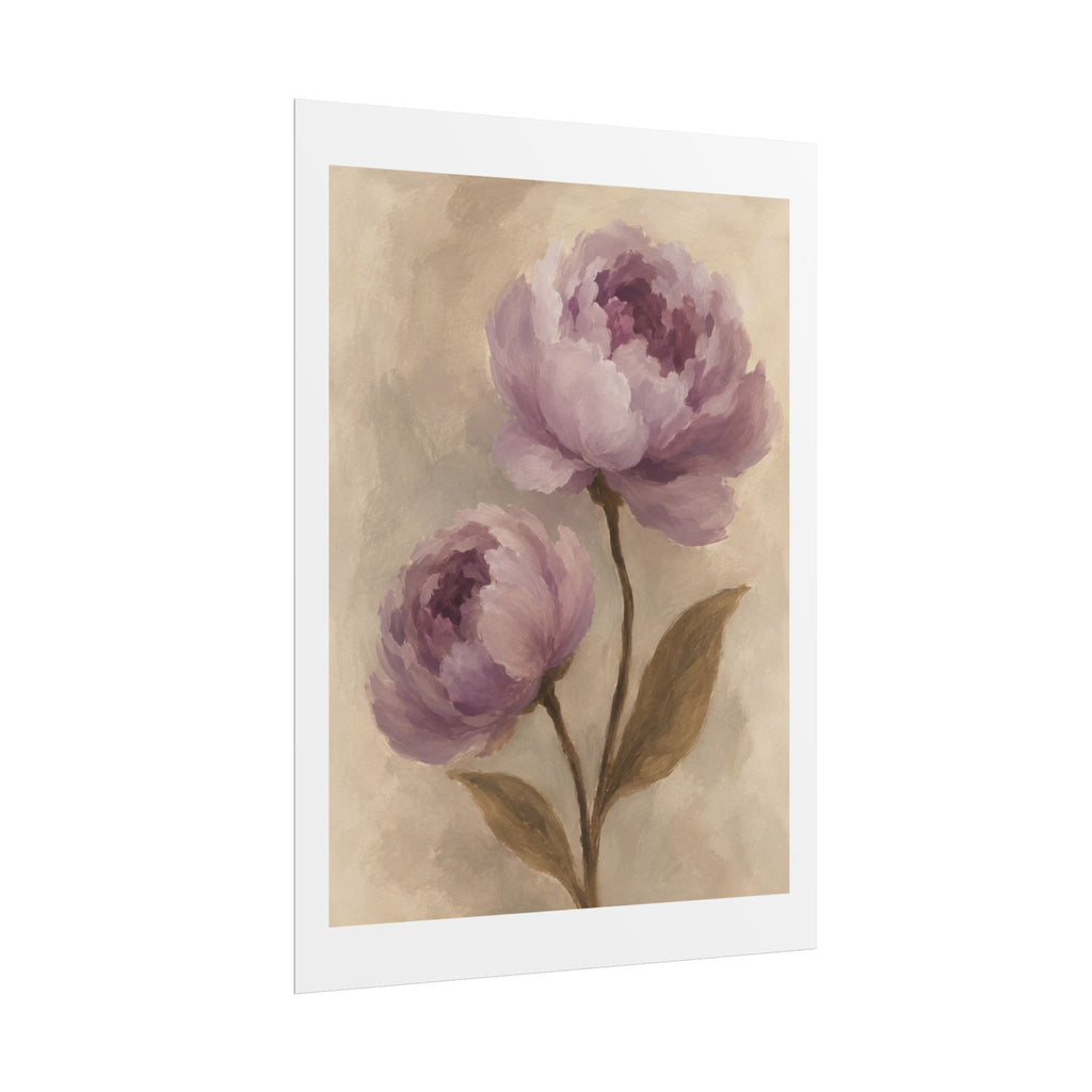 Purple Peony Watercolor Print