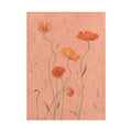 Coral Wildflower Print