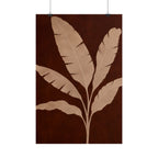 Brown Banana Leaf Print