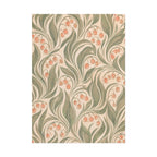 Peach Floral Pattern Print