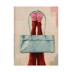 Blue Handbag Print