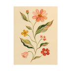 Cream Floral Stem Print