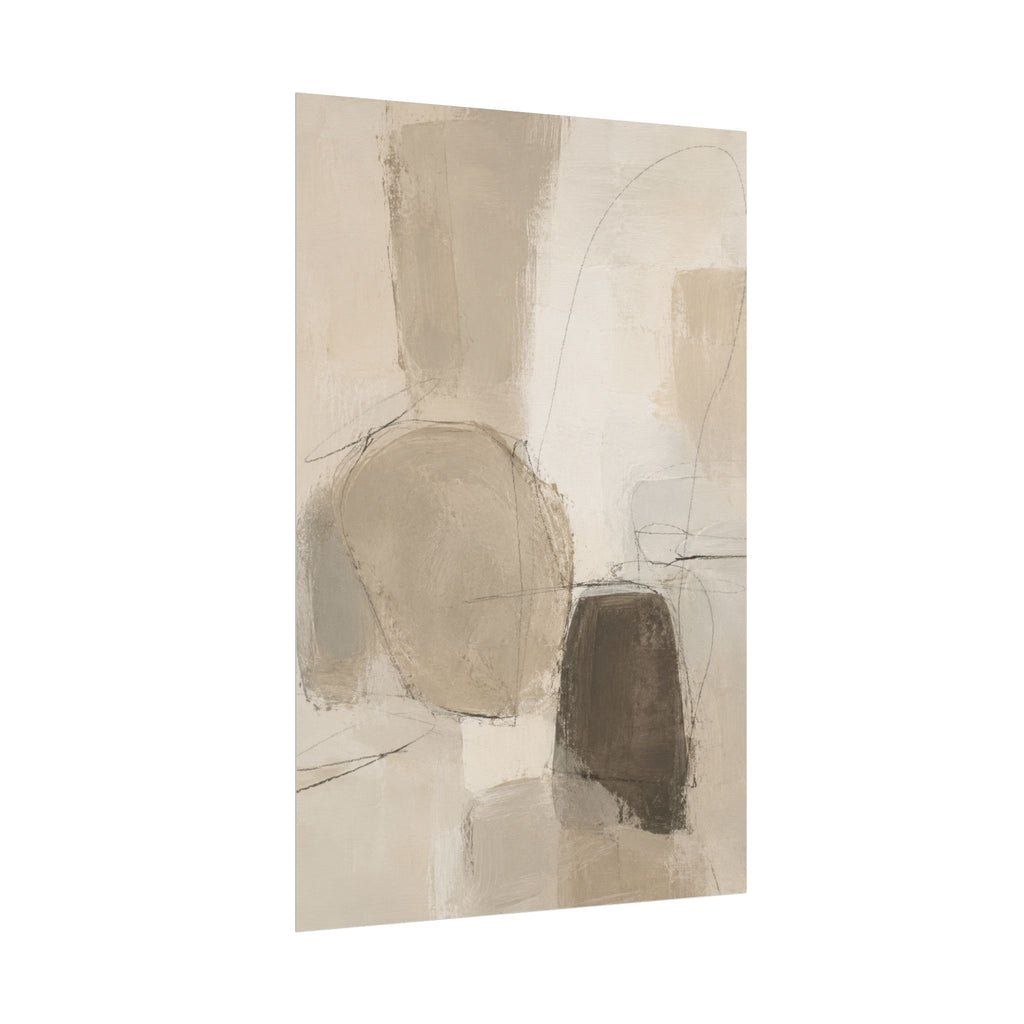 Layered Neutral Abstract Print