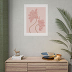 Blush Peony Line Print