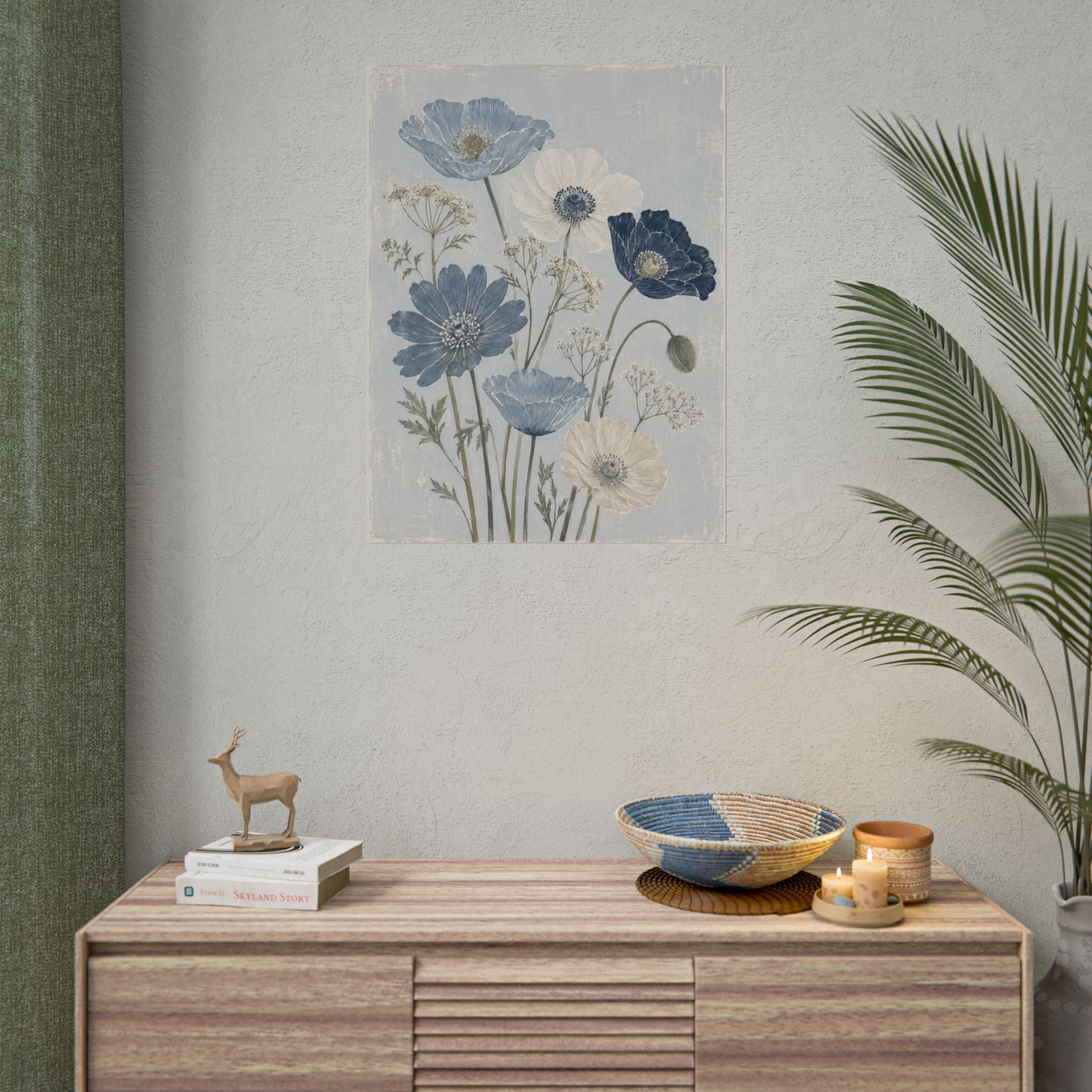 Blue Poppy Meadow Print