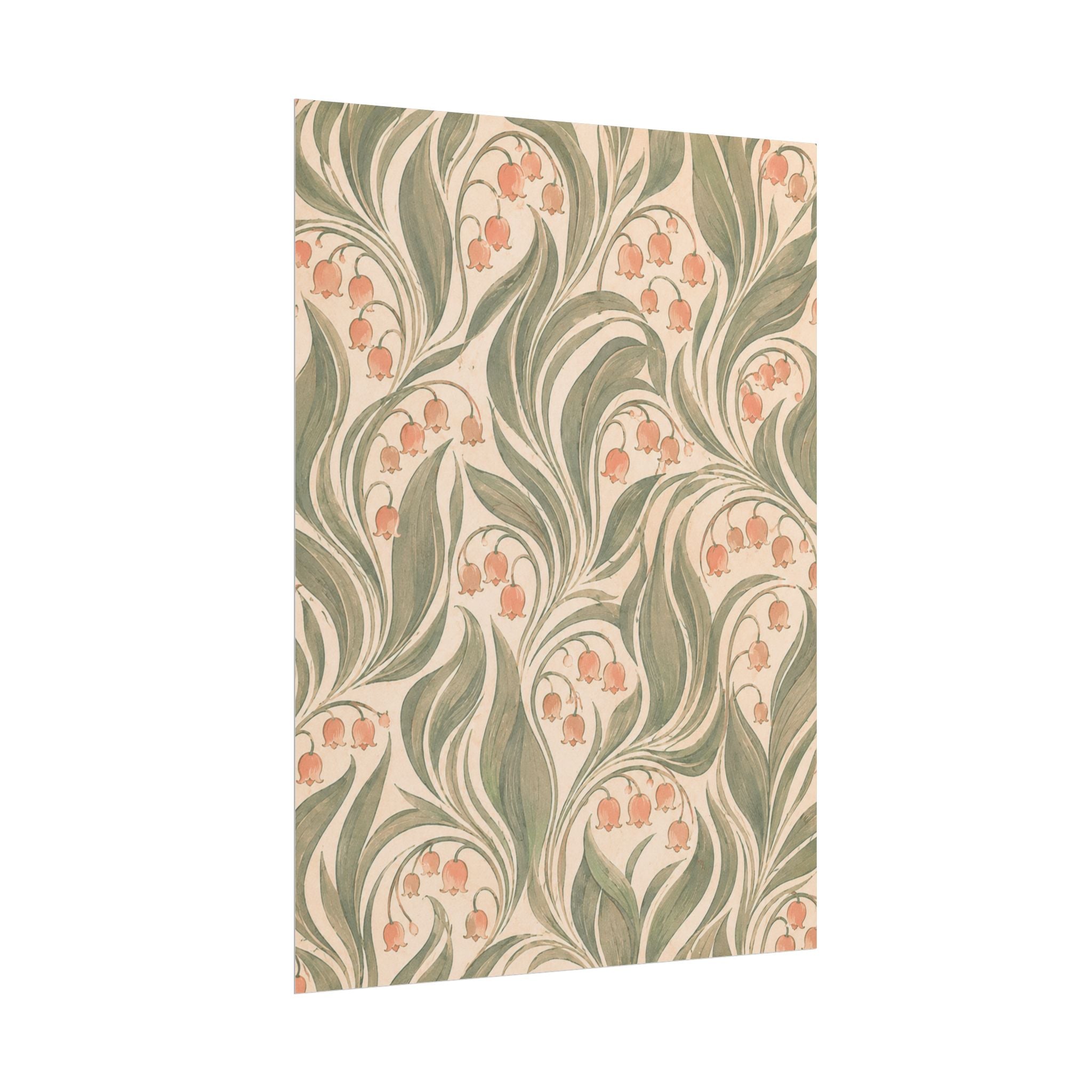 Peach Floral Pattern Print
